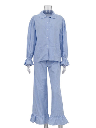 Elegant Plaid Shirt and Wide Pants Set - Diva Melody