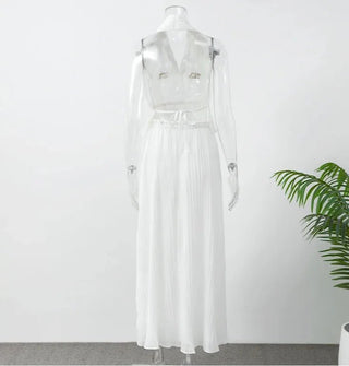 Elegant Pleated Skirt and Top Outfit Set - Diva Melody