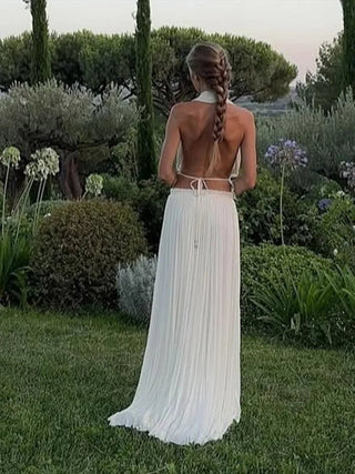 Elegant Pleated Skirt and Top Outfit Set - Diva Melody