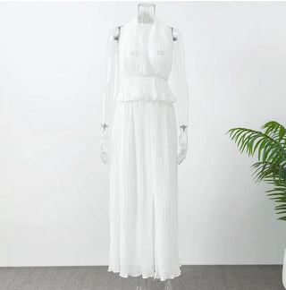 Elegant Pleated Skirt and Top Outfit Set - Diva Melody