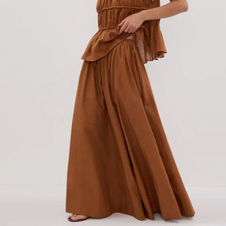 Elegant Pleated Tank Top & Wide Leg Pants Set - Diva Melody