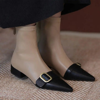 Elegant Pointed Toe with Low Heels Boots - Diva Melody