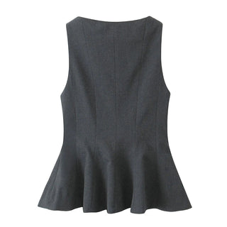 Elegant Ruffle Sleeveless Top - Diva Melody