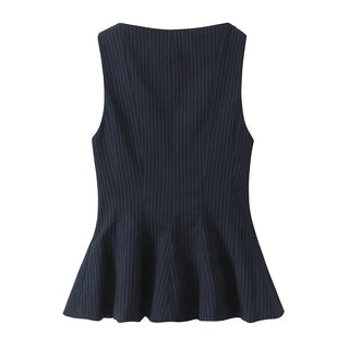 Elegant Ruffle Sleeveless Top - Diva Melody