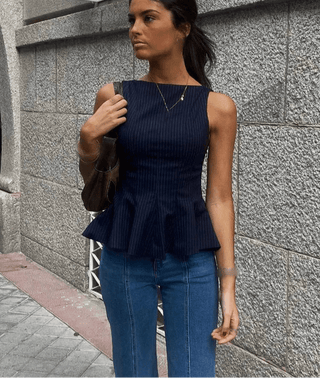 Elegant Ruffle Sleeveless Top - Diva Melody