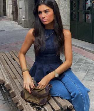 Elegant Ruffle Sleeveless Top - Diva Melody