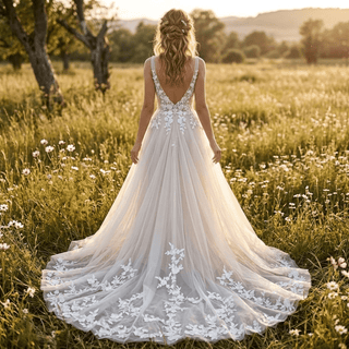 Elegant Sequined Bridal Gown - Diva Melody