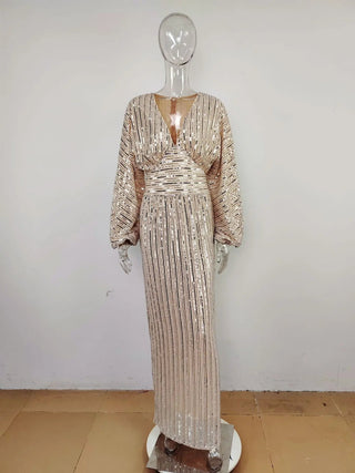 Elegant Sequined Evening Gown - Diva Melody