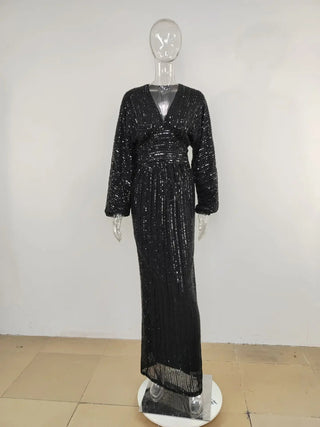 Elegant Sequined Evening Gown - Diva Melody