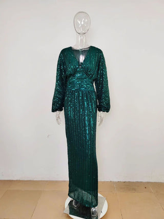 Elegant Sequined Evening Gown - Diva Melody