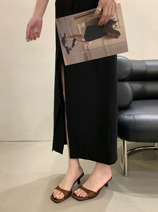 Elegant Silk Slip - On Slides Low Thin Heel Sandals - Diva Melody