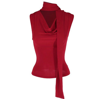 Elegant Sleeveless V - Neck Top - Diva Melody