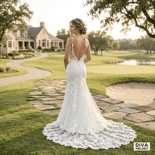 Elegant Soft Satin Mermaid Wedding Dress - Diva Melody