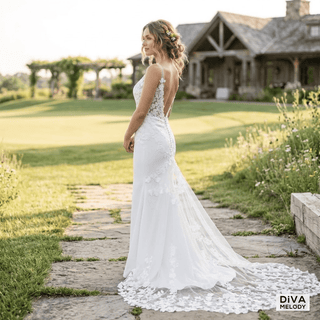 Elegant Soft Satin Mermaid Wedding Dress - Diva Melody