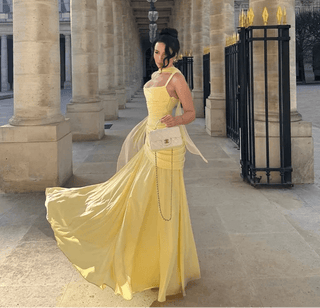 Elegant Square Neck Asymmetrical Ruched Evening Gown - Diva Melody