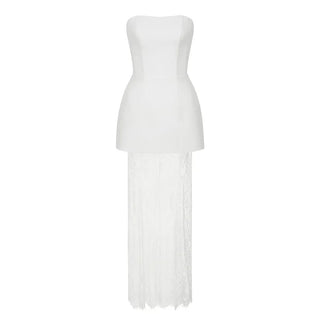 Elegant Strapless Lace Two - Piece Dress Set - Diva Melody