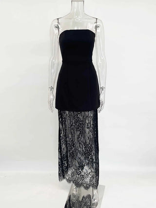 Elegant Strapless Lace Two - Piece Dress Set - Diva Melody