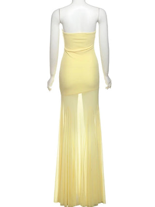 Elegant Strapless Pleated Dress - Diva Melody