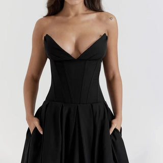 Elegant Summer Strapless Dress - Diva Melody