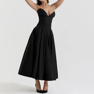 Elegant Summer Strapless Dress - Diva Melody