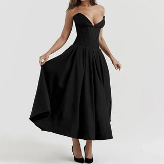 Elegant Summer Strapless Dress - Diva Melody