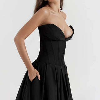 Elegant Summer Strapless Dress - Diva Melody