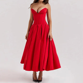 Elegant Summer Strapless Dress - Diva Melody