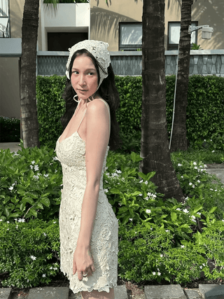 Embroidered Backless Mini Dress - Diva Melody