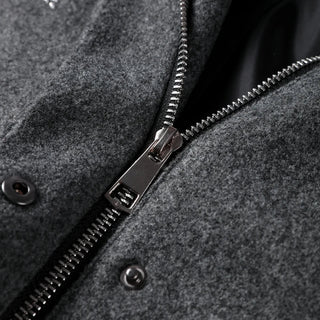 Embroidered Beaded Wool Blend Coat - Diva Melody