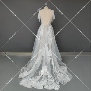 Embroidery Tulle Wedding Gown - Diva Melody