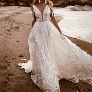 Embroidery Tulle Wedding Gown - Diva Melody