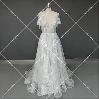 Embroidery Tulle Wedding Gown - Diva Melody