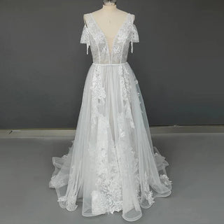 Embroidery Tulle Wedding Gown - Diva Melody