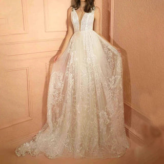 Embroidery Tulle Wedding Gown - Diva Melody