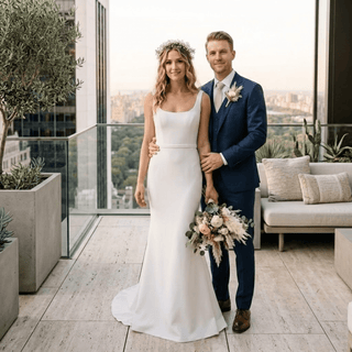 Ethereal Satin Bridal Dress - Diva Melody