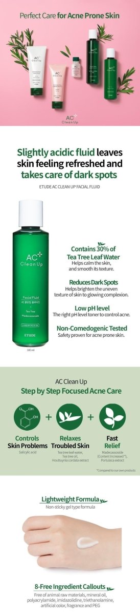 [EtudeHouse] AC Clean Up Facial Fluid 180ml - Diva Melody