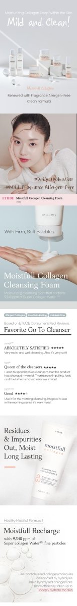 [EtudeHouse] Moistfull Collagen Cleansing Foam 150ml - Diva Melody