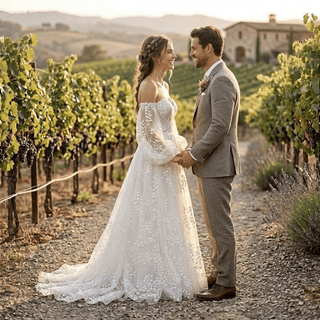 Exquisite 3D Lace Wedding Dress - Diva Melody
