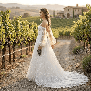 Exquisite 3D Lace Wedding Dress - Diva Melody
