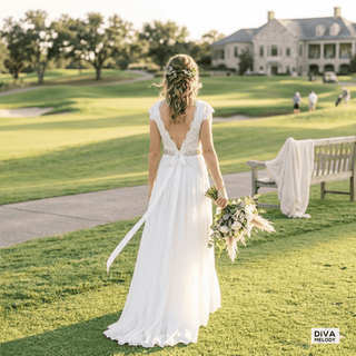 Exquisite Beaded Lace Bridal Dress - Diva Melody