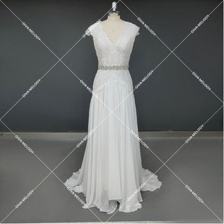 Exquisite Beaded Lace Bridal Dress - Diva Melody