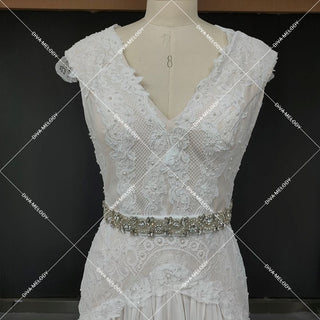 Exquisite Beaded Lace Bridal Dress - Diva Melody