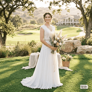 Exquisite Beaded Lace Bridal Dress - Diva Melody