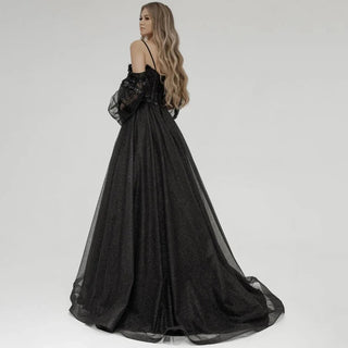 Exquisite Black Lace Wedding Gown - Diva Melody