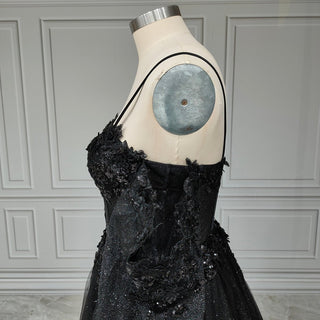 Exquisite Black Lace Wedding Gown - Diva Melody