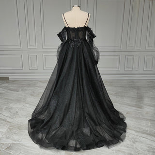 Exquisite Black Lace Wedding Gown - Diva Melody