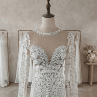 Exquisite Long Sleeves Wedding Dress - Diva Melody