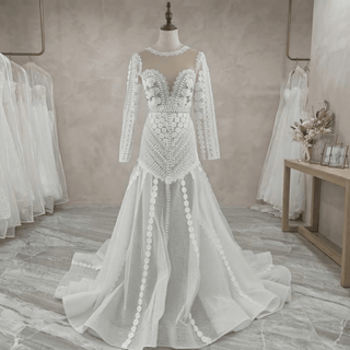 Exquisite Long Sleeves Wedding Dress - Diva Melody