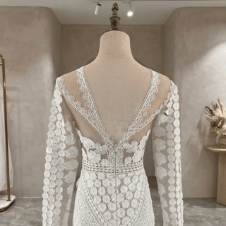 Exquisite Long Sleeves Wedding Dress - Diva Melody