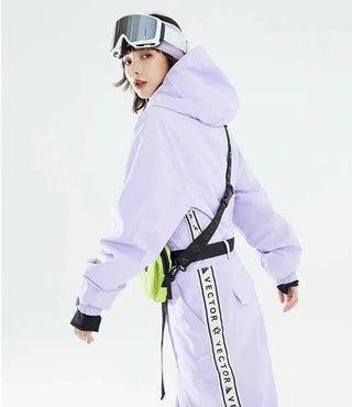 Extra Thick Men Women Ski Jumpsuit Straight Full Overalls Winter Warm Outdoor - Diva Melody